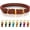Brown, variant on OOPSDOGGY Rolled Leather Dog Collar Reflective Soft Padded Pet Collar for Small Medium Large Breed Dogs Adjustable, Black