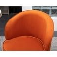 thumbnail image 4 of Wania Contemporary Velvet Swivel Chair in Orange, 4 of 10