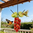 thumbnail image 4 of mdesiwst Oriole Bird Feeder Outdoor Hanging Orange Fruit Food Holder with Hook Weather-proof Outside Garden Metal Hummingbird Feeding Device, 4 of 7