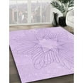 thumbnail image 2 of Ahgly Company Indoor Square Patterned Bright Lilac Purple Area Rugs, 7' Square, 2 of 6