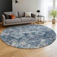 thumbnail image 6 of Addison Rugs Mayfield Premium Machine Washable Transitional Panel Denim Round Rug, 8' x 8', 6 of 6