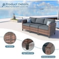 thumbnail image 3 of ELPOSUN Wicker Outdoor Patio Sectional Sofa Set with Storage Table & Swivel Chairs, 10 Pieces, Grey, 3 of 12