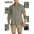 thumbnail image 4 of Off Road Ventures Mens Sun Protection Safari Shirt Button Down Work Lightweight Long Sleeve Hiking Shirt for Fishing Travel Outdoor, 4 of 7