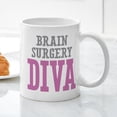thumbnail image 3 of CafePress - Brain Surgery DIVA Mugs - 11 oz Ceramic Mug - Novelty Coffee Tea Cup, 3 of 4