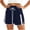 Navy, variant on RQYYD Women's High Waist Striped Running Shorts Elastic Drawstring Sport Casual Summer Lightweight Pants with Pockets