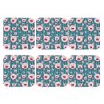 thumbnail image 2 of Pofeuu Funny Pig Faces Print Leather Coasters Set of 6, Round Cups Mugs Mat Pad for Home Kitchen Heat Resistant Drink Coasters,Square, 2 of 7