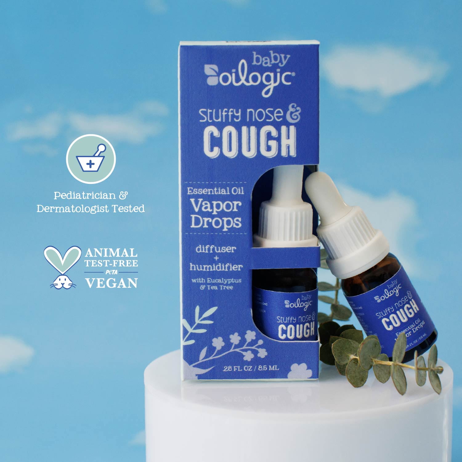 Oilogic Baby Stuffy Nose & Cough Essential Oil Vapor Drops