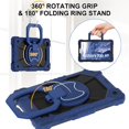 thumbnail image 3 of Xyhop Rugged Hybrid Case for Samsung Galaxy Tab A9 8.7 inch 2023, 360 Degree Stand Shoulder Strap Protector, 3 of 8