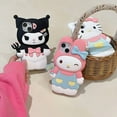 thumbnail image 2 of 3D Kawaii Dark Kuromi Kitty Family Cartoon Silicon Soft Phone Case for iPhone 16 15 Plus 14 Pro Max 13 Pro 12 11 X XS XR 15 Pro, 2 of 9