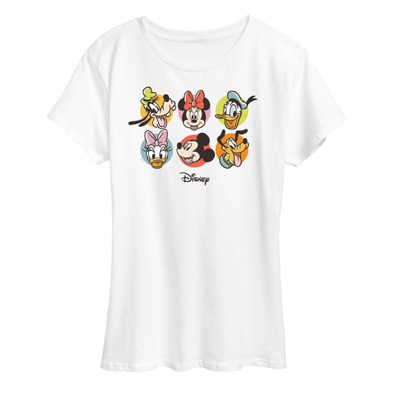 Disney - Character Heads - Women's Short Sleeve Graphic T-Shirt