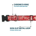thumbnail image 5 of The Coca-Cola Company Pet Collar, Dog Collar Plastic Buckle, Vintage Coca Cola Coke Icons and Ad Logos Red White, 9.5 to 13 Inches 1.0 Inch Wide, 5 of 8