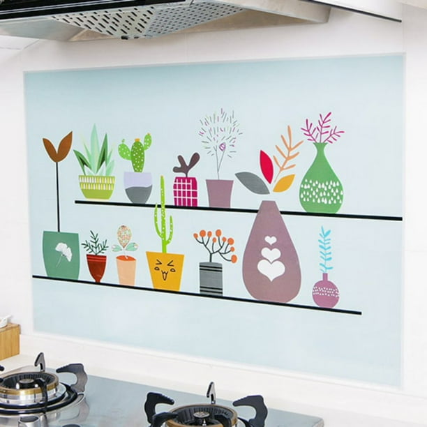 Kitchen Backsplash Wallpaper Stickers Waterproof Oilproof ...