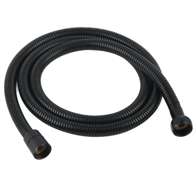 Manguera de ducha de repuesto flexible de acero inoxidable negro de 59 pulgadas de largo G1/2"