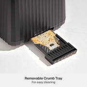 Thyme & Table 2-Slice Toaster, Extra-Wide Slots with Removable Crumb Tray, Slate Grey