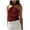 Red-22, variant on Mittory Women's Criss Cross Halter Neck Ruched Sleeveless Solid Tank Top Shirt