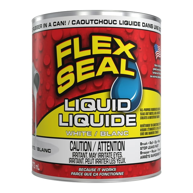 FLEX SEAL LIQUID WHITE 16 US FL.OZ. LIQUID RUBBER SEALANT COATING