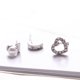 thumbnail image 4 of Pendientes de mujer con incrustaciones de diamantes y aguja de plata de verano, de todo tipo, pequeños, frescos, sencillos y bonitos, juego de tres pares, 4 of 5