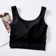 thumbnail image 4 of WREESH Women's Square Neck Sports Bra Tank Top Longline Workout Crop Yoga Built in Pads Slit Hem, 4 of 6