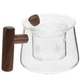thumbnail image 2 of SHISUYAN Transparent Glass Teapot with Wood Side Handle for Loose Leaf Tea Perfect for Home Use 500ml, 2 of 8