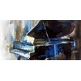 thumbnail image 3 of piano à Queue Abstrait - 24"x48 Pouces Toile - Impression sur Demande, 3 of 5