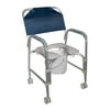 drive Commode / Shower Chair Fixed Arms Aluminum Removable Backrest up to 300 lbs