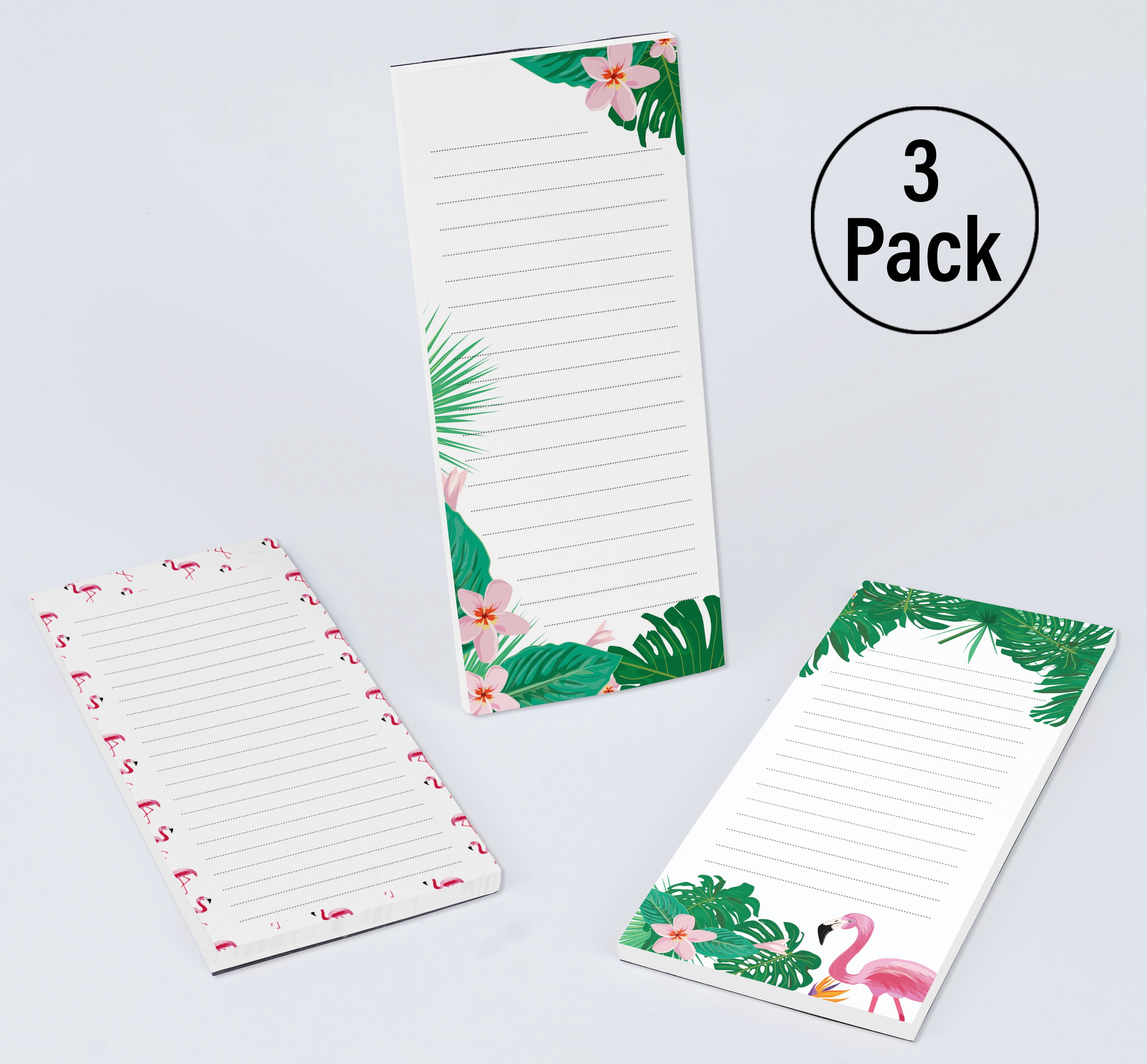 Inkdotpot Pack of 3 Magnetic Fridge To-Do List Notepads- Magnetic Memo Pads For Refrigerator-(50 Sheets Each)-T6