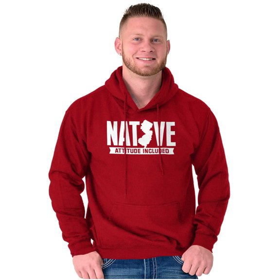 New Jersey Attitude Included Funny Hoodie Sweatshirt Women Men Brisco Brands 2X