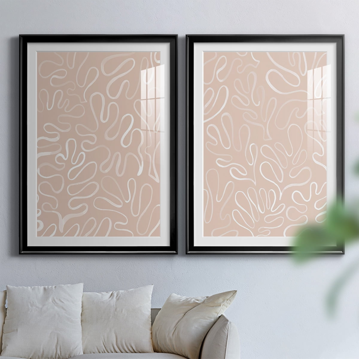 Wexford Home Matisse Pieces III Premium Framed Print, 18.5" x 24.5" - Ready to Hang, Black (Set of 2)