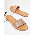 thumbnail image 2 of Round Toe Rhinestone Flat Sandals, 2 of 4