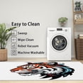 thumbnail image 3 of 3x5 Rug, Tiger Door Mat Washable Non Slip Soft for Entryway, Tiger Head Wild Animal Rug, Wildlife Carpet, Tiger Home Decor & Gifts, 3 of 7