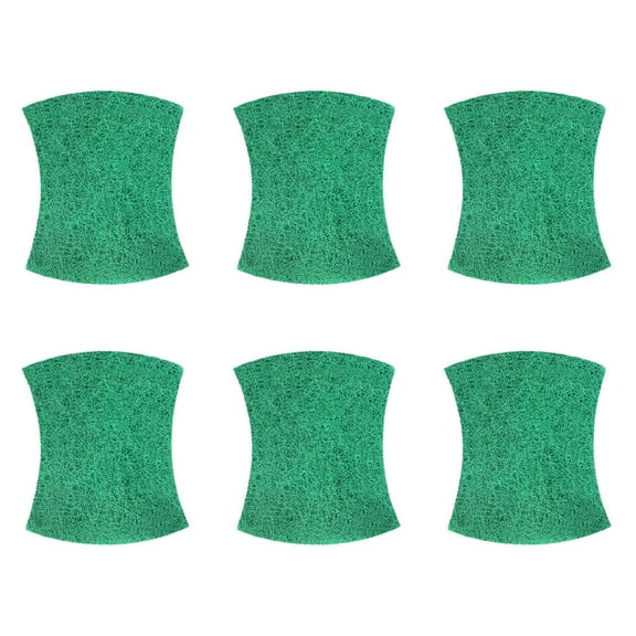 HAKIDZEL Heavy Duty Scour Pads Green 6Pcs 5.5X4.5X0.3In