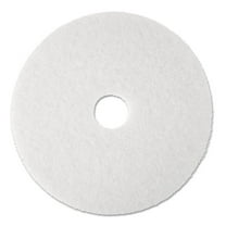 3M™ 4100 Super Polishing Floor Pads, 20" Diameter, White, Box Of 5