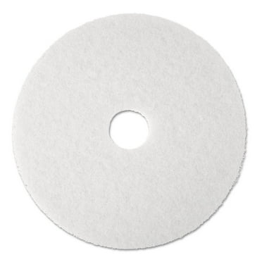 White Polishing Floor Pads - 13 Inch Diameter, 5-Pack For Concrete & Stone Finishing