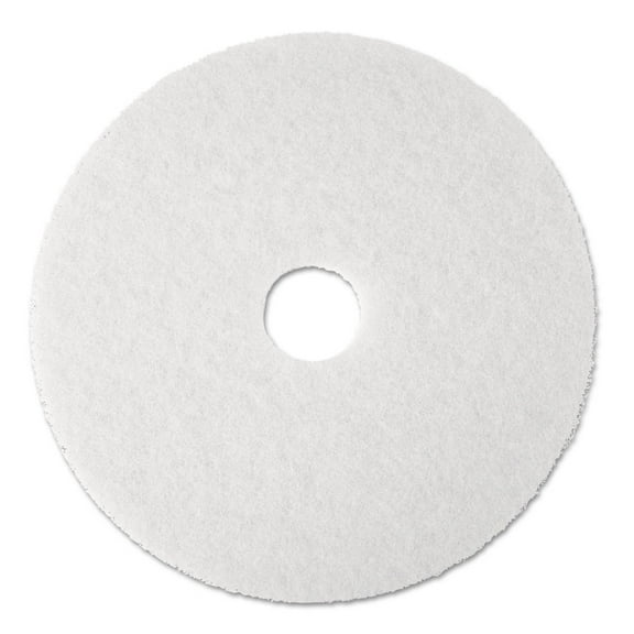 3M™ 4100 Super Polishing Floor Pads, 20" Diameter, White, Box Of 5