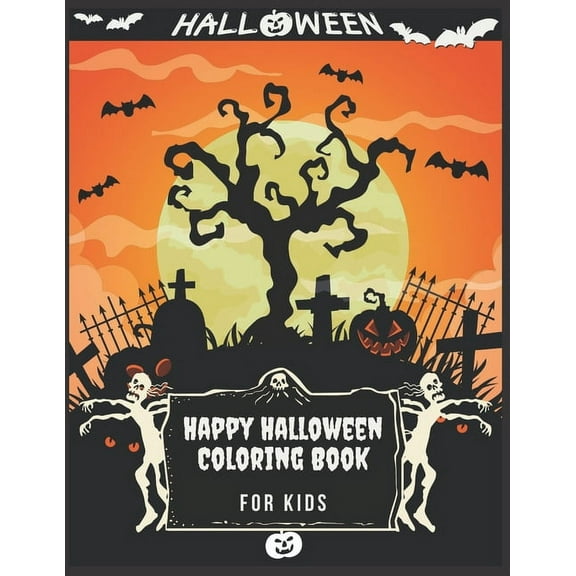 Happy Halloween Coloring Book For kids: (Halloween coloring Book for kids Toddlers and Preschoolers) - 50 Halloween colo