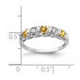 thumbnail image 2 of Primal Gold 14 Karat White Gold 2.75mm Citrine and A Diamond Ring, 2 of 3