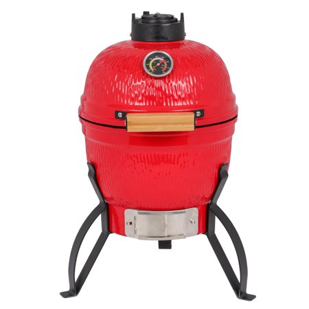 Ceramic BBQ Charcoal Kamado Grill 13inch Portable Round BBQ Grill Outdoor Smoker