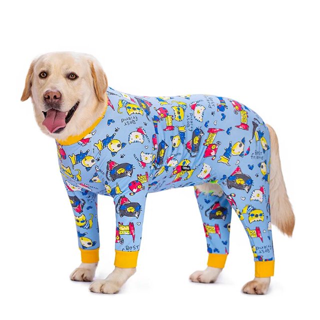Mono de cobertura completa para perro, pijama con estampado de calavera de dinosaurio, Mono para perros medianos y grandes, ropa de Pitbull Samoye