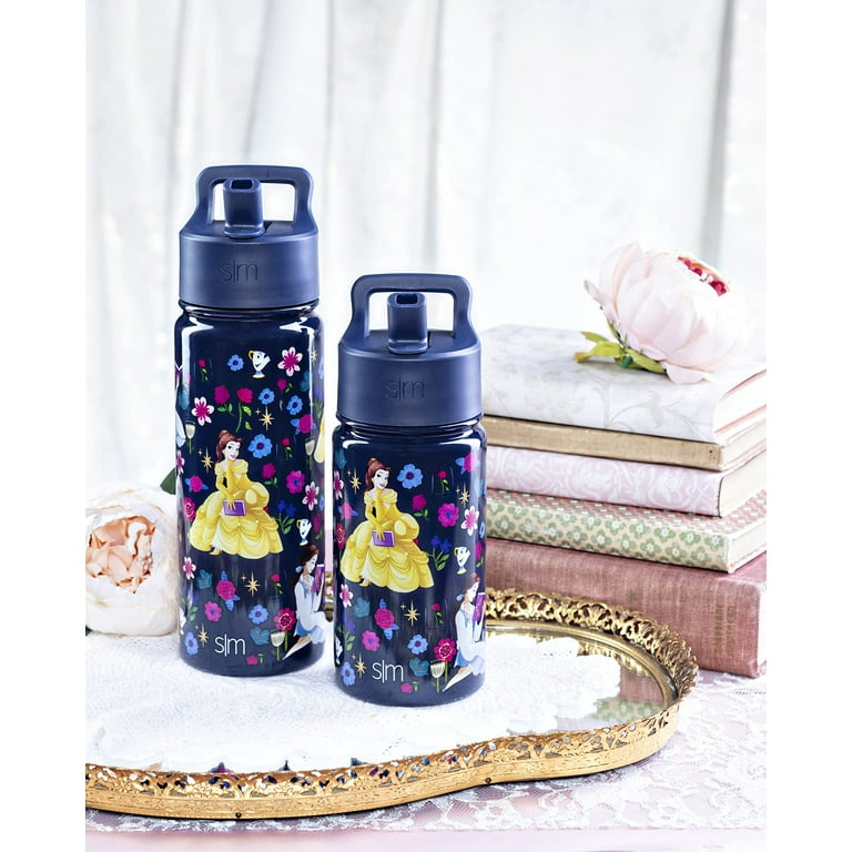 Simple Modern Disney Princess Kids Water Bottle with Straw Lid