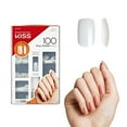 thumbnail image 3 of KISS Full-Cover Nails, Press-On Nails, Short Square, Clear, Short Squoval, 100 Count, 3 of 10