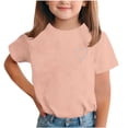 thumbnail image 2 of LJEFF Girls Cute Print Rhinestone T-Shirt, Comfort Cotton Crew Neck Short Sleeved Summer Casual Tee Hot Pink Size 10 Yres, 2 of 7