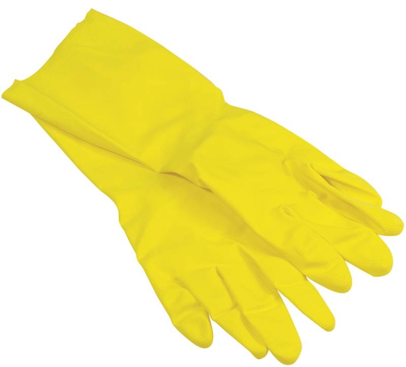GLOVE LATEX CLEANING YLW MED