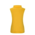 thumbnail image 3 of Yellow Tshirts for Women Top Tee Womens Fit Turtleneck Slim Blouse Shirt Sleeveless Solid Women's Blouse Features: Womens Tank Tops, 3 of 5