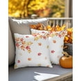 thumbnail image 4 of Decorative Throw Pillow Covers 18x18 Inch Set of 2 Maple Leaves Fall Decor Pillow Cases for Couch, Autumn Pink Orange Leaves Cushion Case for Living Room Bedroom Bed Car Chair, 4 of 9