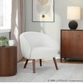 thumbnail image 3 of LumiSource Walnut Wood, Cream Fabirc Ashland Lounge Chair, 3 of 6