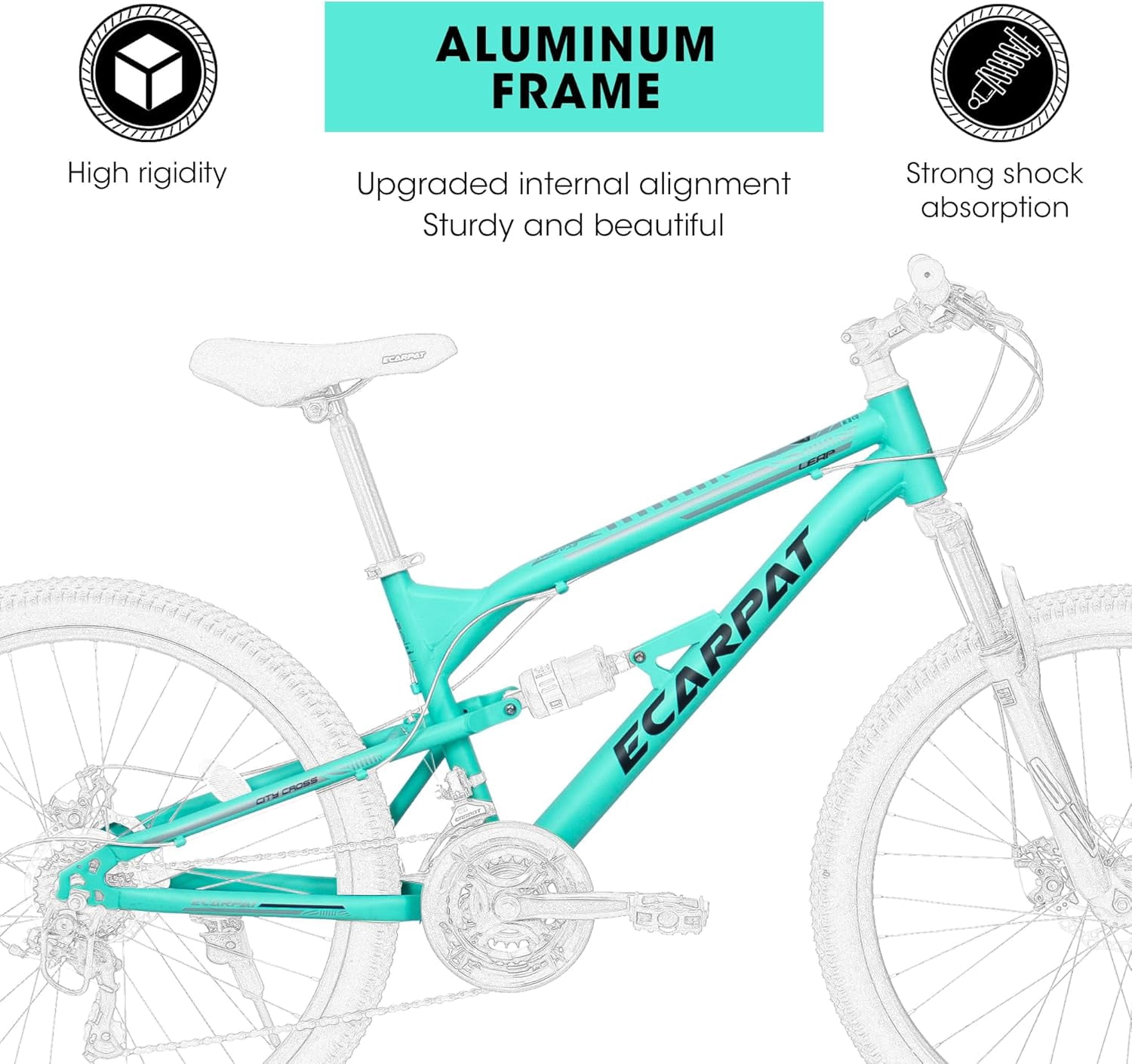 Ambifirner Men's 26 inch Mountain Bike - 21-Speed Steel Frame, Double Disc Brakes & Full  Suspension, All-Terrain Men Bicycle for Adult Riders, Black