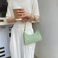 thumbnail image 2 of Bolso de hombro con costuras florales de encaje para mujer bolsa Likrtyny de hombro de cuero PU suave para la axila bolso de viaje para playa bolso de mano pequeño para niña, 2 of 9