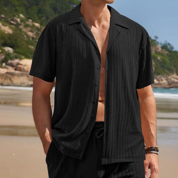 pstuiky camisetas para hombre, Camiseta de manga corta transpirable para hombre, color liso, para deportes al aire libre y correr. camisetas de hombre xl