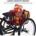 thumbnail image 2 of 350W 24"/26" Adult Electric Tricycle Fat Tire Motorized Bicycle 36V 10Ah Battery Black & Orange, 2 of 3