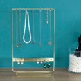thumbnail image 5 of MyGift Modern Brass Plated Metal Wire Jewelry Organizer, 5 of 7